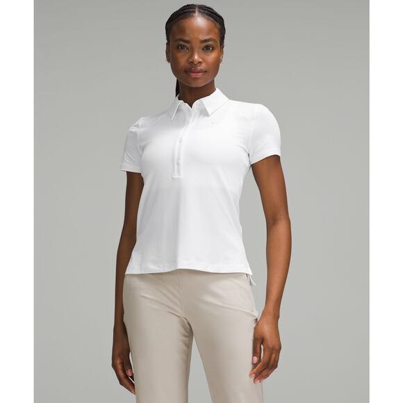 Lululemon Quick-Drying Short Sleeve Polo Shirt White - 12 - Picture 1 of 5